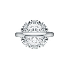 Sterling Silver Semi Mount Ring Setting Oval OV 6X4mm DHJ