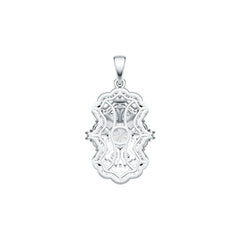 Sterling Silver Semi Mount Pendant Setting Round RD 5X5mm DHJ