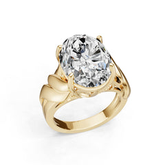 14K Gold Semi Mount Ring Setting Oval OV 15X11mm Syzjewelry