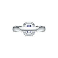 Sterling Silver Semi Mount Ring Setting Emerald OCT 7X5MM Halo Split Shank DHJ