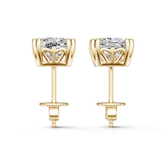 Sterling Silver Semi Mount Earrings Setting Cushion Cu 6x6mm DHJ