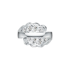 18K Gold Semi Mount Ring Setting Oval OV 5X4mm with Diamond Accent DHJ