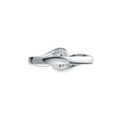18K Gold Semi Mount Ring Setting Oval OV 7X5mm 3 Stones Bypass Ring Diamond Accent DHJ