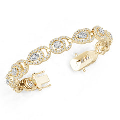 Platinum Semi Mount Bracelet Setting Pear Pe 7x5mm Diamond Accent Syz Jewelry