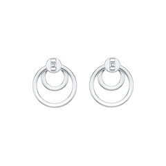 10K Gold Semi Mount Earrings Setting Round RD 1.0mm Moissanite Accent DHJ