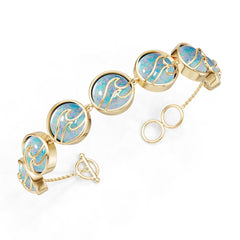 10K Gold Semi Mount Bracelet Setting Round Ro 13x13mm Syz Jewelry