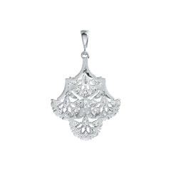 18K Gold Semi Mount Pendant Setting Pear PE 4x3mm PE 5x3mm Diamond Accent DHJ