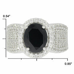 Platinum Semi Mount Ring Setting Oval OV 10x8mm Halo White Topa Diamond Accent Syzjewelry