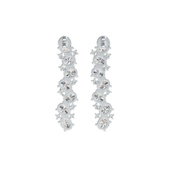 Sterling Silver Semi Mount Earrings Setting Oval OV 5X4mm with White Topaz DHJ
