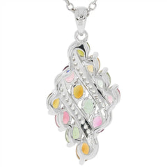 14K Gold Semi Mount Pendant Setting Oval OV 4X3mm Diamond Accent DHJ