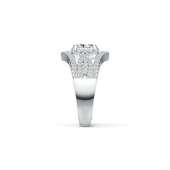 Platinum Semi Mount Ring Setting Oval OV 8X6mm Diamond Accent DHJ