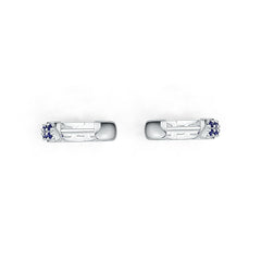 10K Gold Hoop Earrings with or Moissanite Moissanite Accent DHJ