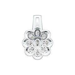 Platinum Semi Mount Pendant Setting Oval OV 7X5mm Diamond Accent DHJ