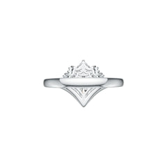 Sterling Silver Semi Mount Ring Setting PE 6X4mm DHJ