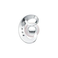 Sterling Silver Semi Mount Pendant Setting Round RD 8.5mm with White Topaz DHJ