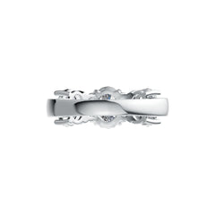 Platinum Semi Mount Ring Setting Oval OV 8X6mm OV 7X5mm with Diamond Accent DHJ