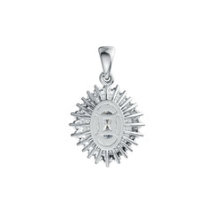 Platinum Semi Mount Pendant Setting Oval OV 8X6mm Halo Diamond Accent DHJ