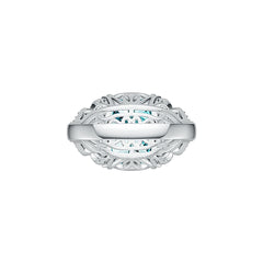 Sterling Silver Semi Mount Ring Setting Cushion CU 14X10mm DHJ