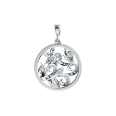 Sterling Silver Semi Mount Pendant Setting Round RD 1.25mm DHJ