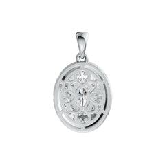 Sterling Silver Semi Mount Pendant Setting Oval OV 8X6mm DHJ