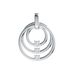 Platinum Semi Mount Pendant Setting Round RD 3.5x3.5mm Trinity Loop DHJ