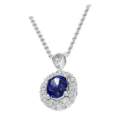 18K Gold Semi Mount Pendant Setting Oval Ov 9x7mm Syz Jewelry