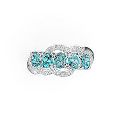 Platinum Semi Mount Ring Setting Oval OV 5X4mm Diamond Accent DHJ