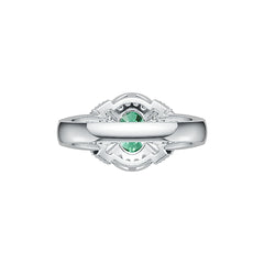 10K Gold Semi Mount Ring Setting Oval OV 8X6mm Moissanite Accent DHJ