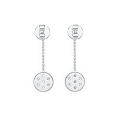 18K Gold Semi Mount Earrings Setting Round RD 3.5mm Diamond Accent DHJ