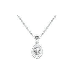 Sterling Silver Semi Mount Pendant Setting Pear PE 10x7mm TRI 6x6mm Syzjewelry