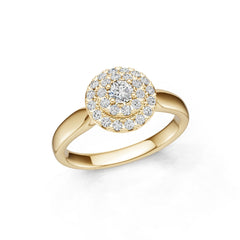 10K Gold Semi Mount Ring Setting Round Ro 3x3mm Moissanite Accent Syz Jewelry