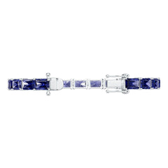 Platinum Semi Mount Bracelet Setting Emerald Em 7x5mm Syz Jewelry
