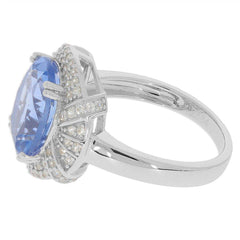 Platinum Semi Mount Ring Setting Oval OV 12x10mm PJC2684R Diamond Accent Syzjewelry
