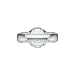 Sterling Silver Semi Mount Ring Setting Round RD 8.5mm DHJ