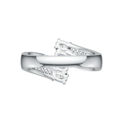 Sterling Silver Semi Mount Ring Setting Oval OV 5x3mm DHJ
