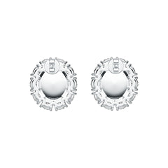 10K Gold Semi Mount Earrings Setting Oval OV 12X10mm Cabochon Halo DHJ
