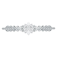 18K Gold Semi Mount Bracelet Setting Round Ro 2x2mm Diamond Accent Syz Jewelry
