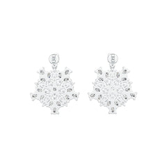 Platinum Semi Mount Earrings Setting Oval OV 4X3mm Diamond Accent DHJ