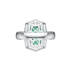 Sterling Silver Semi Mount Ring Setting Cushion CU 14X10mm Halo DHJ