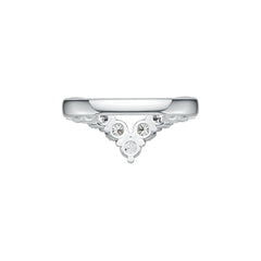 Sterling Silver Semi Mount Ring Setting Round RD 4x4mm 7 Stone Ring DHJ