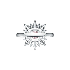 Sterling Silver Semi Mount Ring Setting Cushion CU 6x6mm PE 5x3mm Syzjewelry