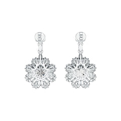 18K Gold Semi Mount Earrings Setting Round RD 6x6mm Diamond Accent DHJ