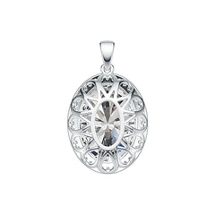 Sterling Silver Semi Mount Pendant Setting Oval OV 21X16mm DHJ