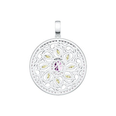 14K Gold Semi Mount Pendant Setting Oval OV 8X6mm MQ 5X2.5mm Diamond Accent DHJ