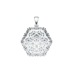 Sterling Silver Semi Mount Pendant Setting Trillion TR 4X4mm DHJ