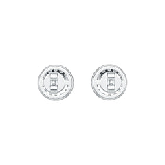 Sterling Silver Semi Mount Earrings Setting Round RD 5x5mm DHJ