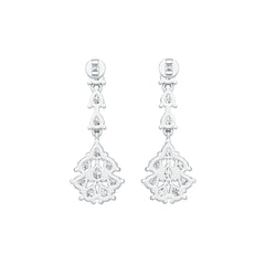 Platinum Semi Mount Earrings Setting Pear PE 4X3mm DHJ
