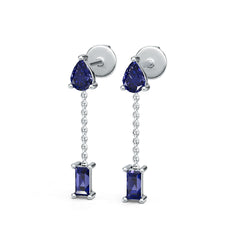10K Gold Semi Mount Earrings Setting Pear Pe Syz Jewelry