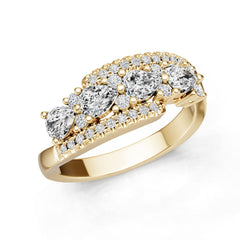 10K Gold Semi Mount Ring Setting Pear Pe 5x4mm Syz Jewelry
