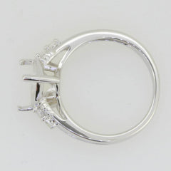 14K Gold Semi Mount Ring Setting Pear PE 11X9mm Diamond Accent Syzjewelry